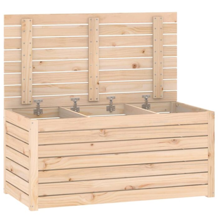 Boîte de jardin 101x50,5x46,5 cm bois massif de pin – Image 4
