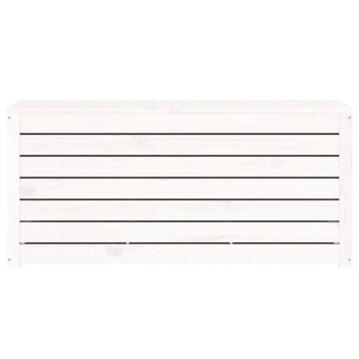 Boîte de jardin blanc 101x50,5x46,5 cm bois massif de pin – Image 3