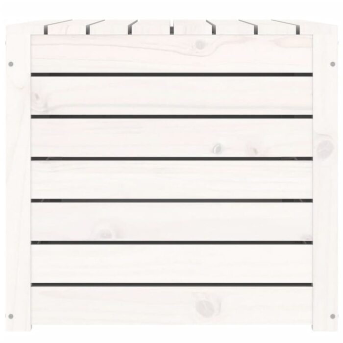 Boîte de jardin blanc 101x50,5x46,5 cm bois massif de pin – Image 5