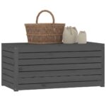 Boîte de jardin gris 101x50,5x46,5 cm bois massif de pin – Image 2