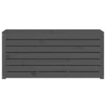 Boîte de jardin gris 101x50,5x46,5 cm bois massif de pin – Image 3