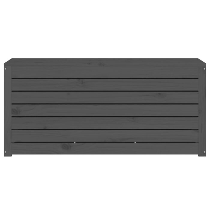 Boîte de jardin gris 101x50,5x46,5 cm bois massif de pin – Image 3