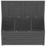 Boîte de jardin gris 101x50,5x46,5 cm bois massif de pin – Image 6