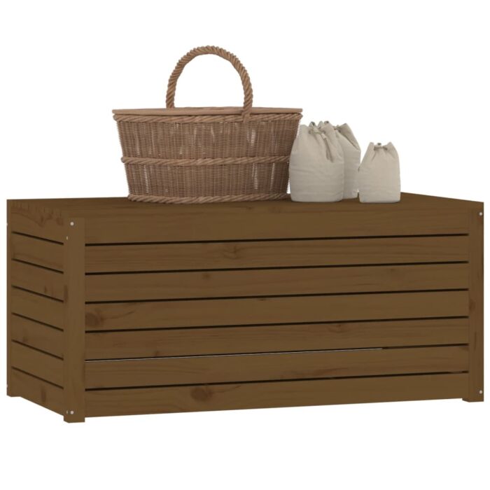 Boîte de jardin marron miel 101x50,5x46,5 cm bois massif de pin – Image 2