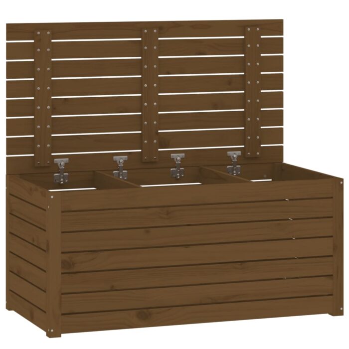 Boîte de jardin marron miel 101x50,5x46,5 cm bois massif de pin – Image 4