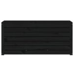 Boîte de jardin noir 101x50,5x46,5 cm bois massif de pin – Image 3