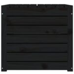 Boîte de jardin noir 101x50,5x46,5 cm bois massif de pin – Image 5