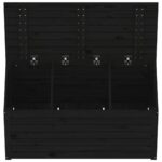 Boîte de jardin noir 101x50,5x46,5 cm bois massif de pin – Image 6