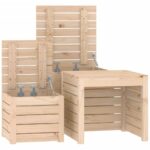 Ensemble de boîtes de jardin 3 pcs bois de pin massif – Image 6
