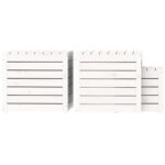 Ensemble de boîtes de jardin 3 pcs blanc bois de pin massif – Image 5