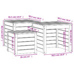 Ensemble de boîtes de jardin 3 pcs marron miel bois pin massif – Image 8