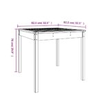 Table de jardin 82,5x82,5x76 cm bois massif de pin – Image 6