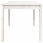 Table de jardin blanc 82,5x82,5x76 cm bois massif de pin – Image 3