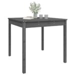 Table de jardin gris 82,5x82,5x76 cm bois massif de pin – Image 2