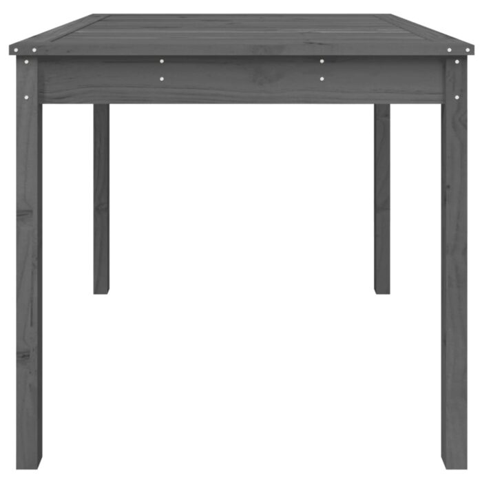 Table de jardin gris 82,5x82,5x76 cm bois massif de pin – Image 3