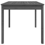 Table de jardin gris 82,5x82,5x76 cm bois massif de pin – Image 4