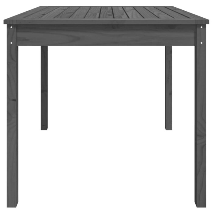 Table de jardin gris 82,5x82,5x76 cm bois massif de pin – Image 4