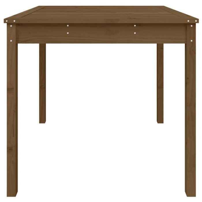 Table de jardin marron miel 82,5x82,5x76 cm bois massif de pin – Image 3