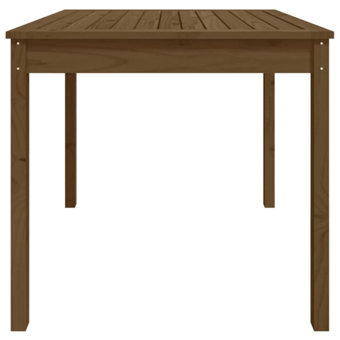 Table de jardin marron miel 82,5x82,5x76 cm bois massif de pin – Image 4