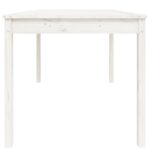 Table de jardin blanc 121x82,5x76 cm bois massif de pin – Image 4