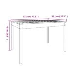 Table de jardin 121x82,5x76 cm bois massif de douglas – Image 6