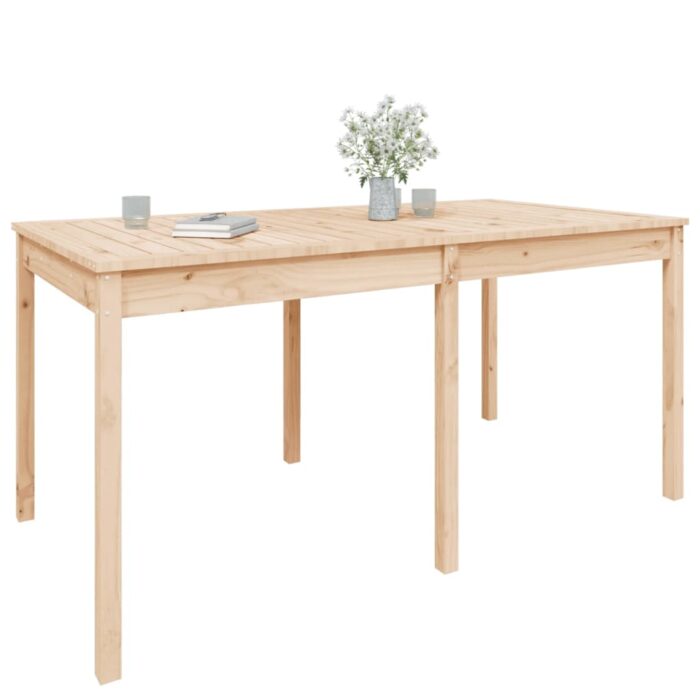 Table de jardin 159,5x82,5x76 cm bois massif de pin – Image 2