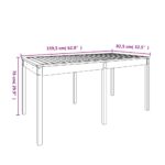 Table de jardin 159,5x82,5x76 cm bois massif de pin – Image 6
