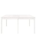 Table de jardin blanc 159,5x82,5x76 cm bois massif de pin – Image 3
