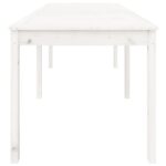Table de jardin blanc 159,5x82,5x76 cm bois massif de pin – Image 4