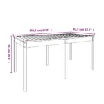 Table de jardin blanc 159,5x82,5x76 cm bois massif de pin – Image 6