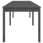 Table de jardin gris 159,5x82,5x76 cm bois massif de pin – Image 4