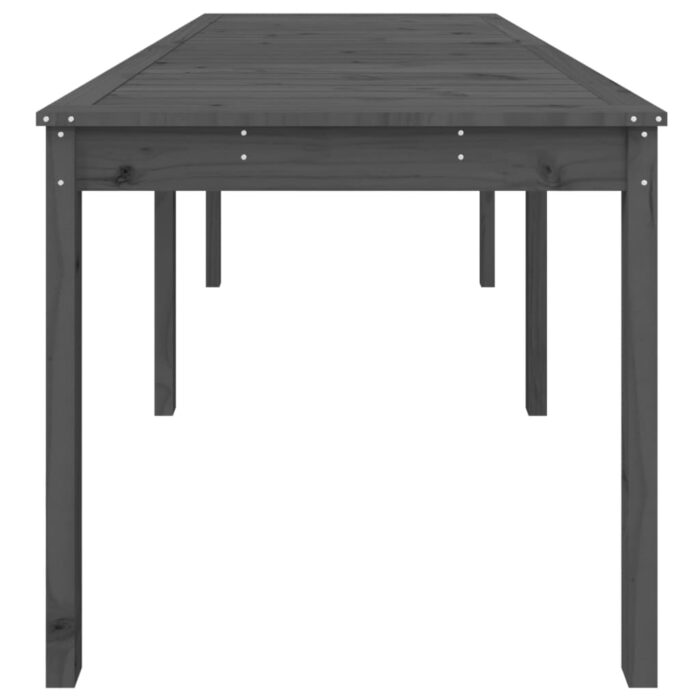 Table de jardin gris 159,5x82,5x76 cm bois massif de pin – Image 4