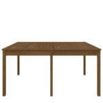 Table de jardin marron miel 159,5x82,5x76 cm bois massif de pin – Image 3