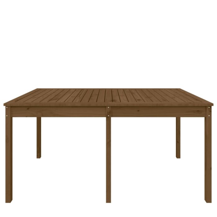 Table de jardin marron miel 159,5x82,5x76 cm bois massif de pin – Image 3