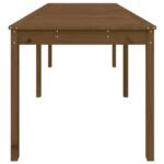 Table de jardin marron miel 159,5x82,5x76 cm bois massif de pin – Image 4