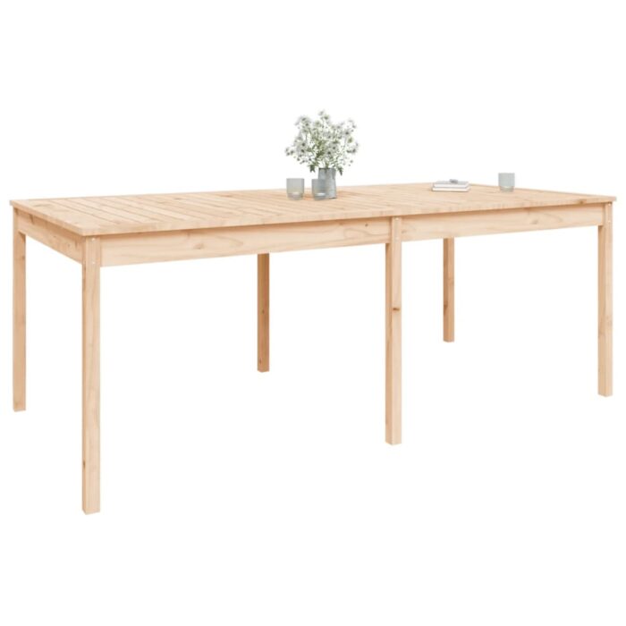 Table de jardin 203,5x100x76 cm bois massif de pin – Image 2
