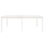 Table de jardin blanc 203,5x100x76 cm bois massif de pin – Image 3