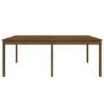 Table de jardin marron miel 203,5x100x76 cm bois massif de pin – Image 3