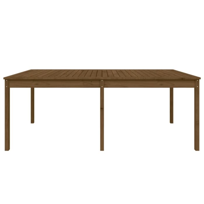 Table de jardin marron miel 203,5x100x76 cm bois massif de pin – Image 3