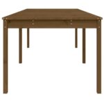 Table de jardin marron miel 203,5x100x76 cm bois massif de pin – Image 4