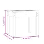 Banc de jardin 50x44x45 cm bois massif de pin – Image 6