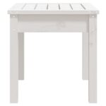 Banc de jardin blanc 50x44x45 cm bois massif de pin – Image 3