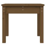 Banc de jardin marron miel 50x44x45 cm bois de pin massif – Image 2