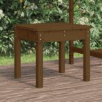 Banc de jardin marron miel 50x44x45 cm bois de pin massif