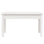 Banc de jardin blanc 80x44x45 cm bois massif de pin – Image 2