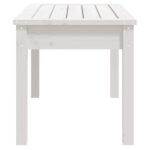 Banc de jardin blanc 80x44x45 cm bois massif de pin – Image 3