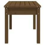 Banc de jardin marron miel 80x44x45 cm bois de pin massif – Image 3