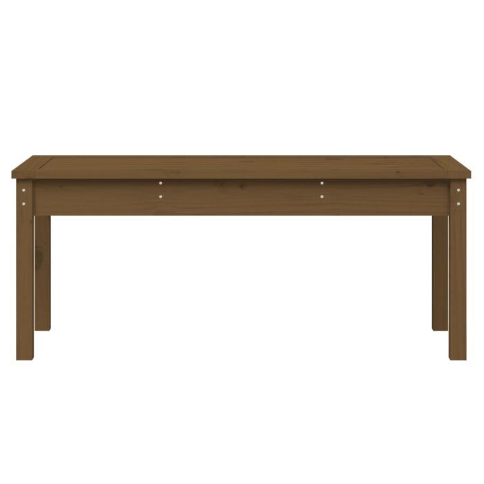 Banc de jardin marron miel 109x44x45 cm bois de pin massif – Image 2