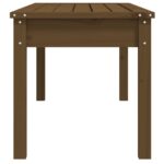 Banc de jardin marron miel 109x44x45 cm bois de pin massif – Image 3