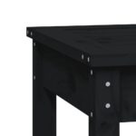Banc de jardin noir 109x44x45 cm bois massif de pin – Image 4